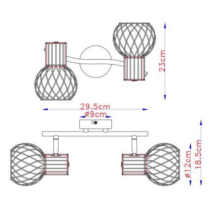 Globo - Φωτιστικό σποτ 2xE27/40W/230V