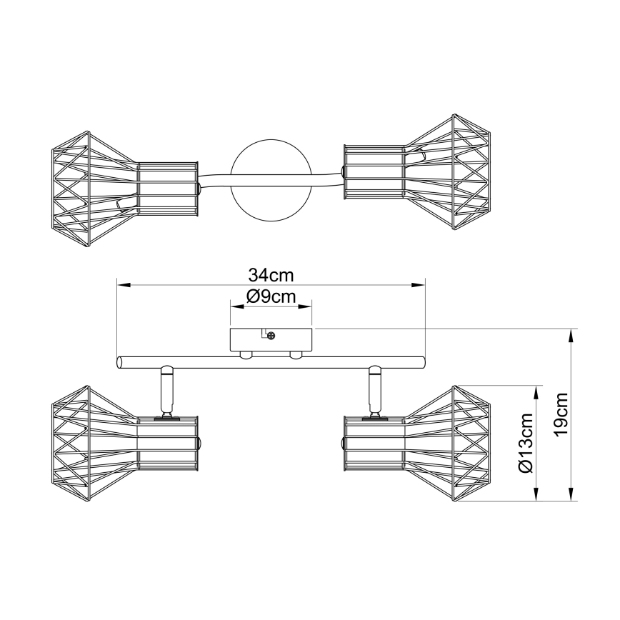 Globo - Φωτιστικό σποτ 2xE27/40W/230V