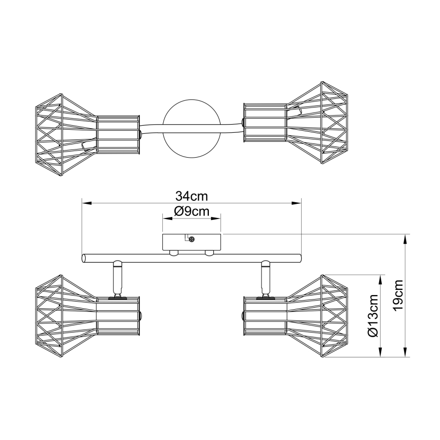 Globo - Φωτιστικό σποτ 2xE27/40W/230V