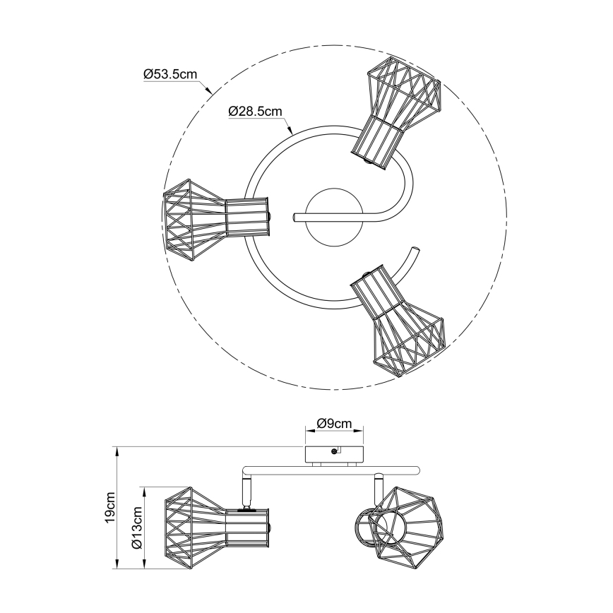 Globo - Φωτιστικό σποτ 3xE27/40W/230V
