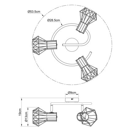 Globo - Φωτιστικό σποτ 3xE27/40W/230V