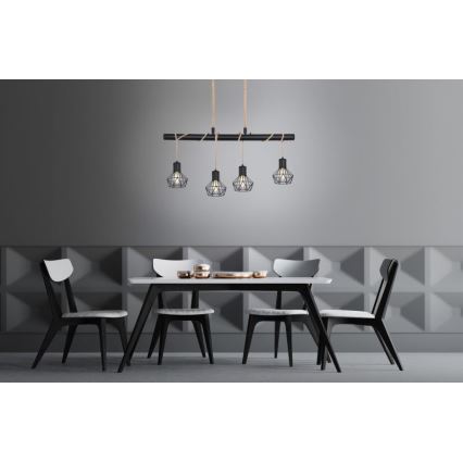 Globo - Πολύφωτο σε σχοινί 4xE27/60W/230V