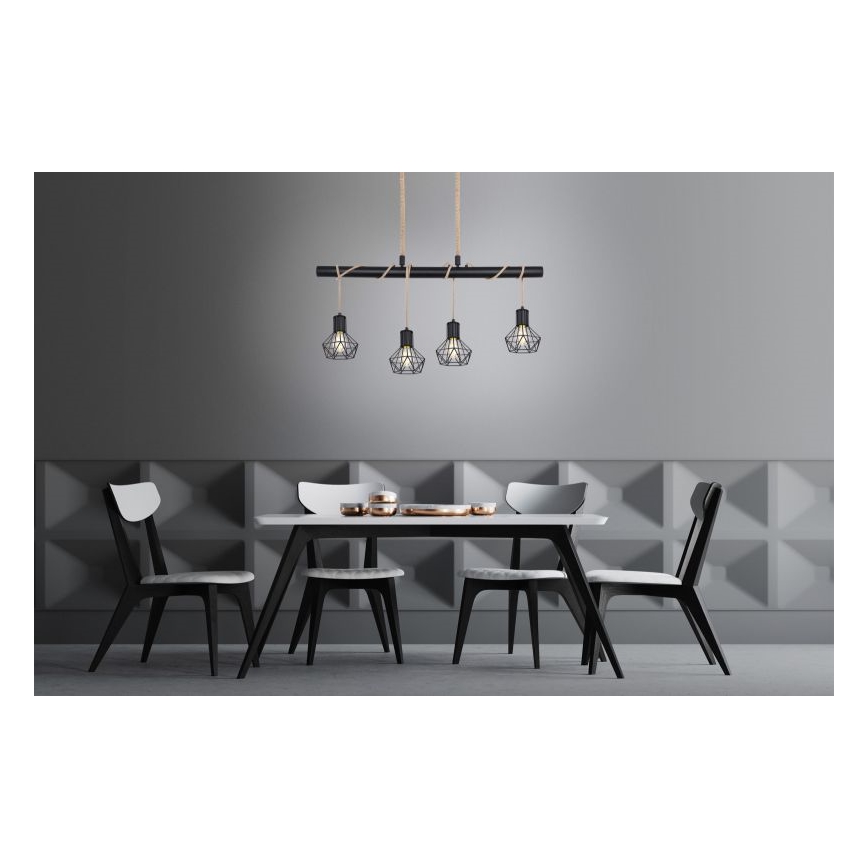 Globo - Πολύφωτο σε σχοινί 4xE27/60W/230V