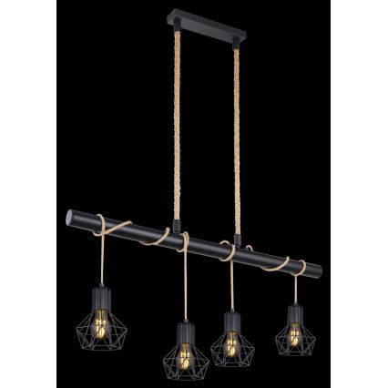 Globo - Πολύφωτο σε σχοινί 4xE27/60W/230V