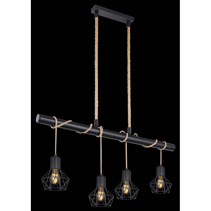 Globo - Πολύφωτο σε σχοινί 4xE27/60W/230V