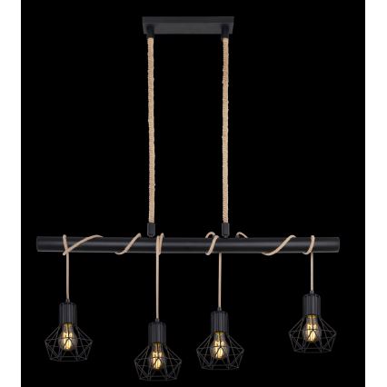 Globo - Πολύφωτο σε σχοινί 4xE27/60W/230V