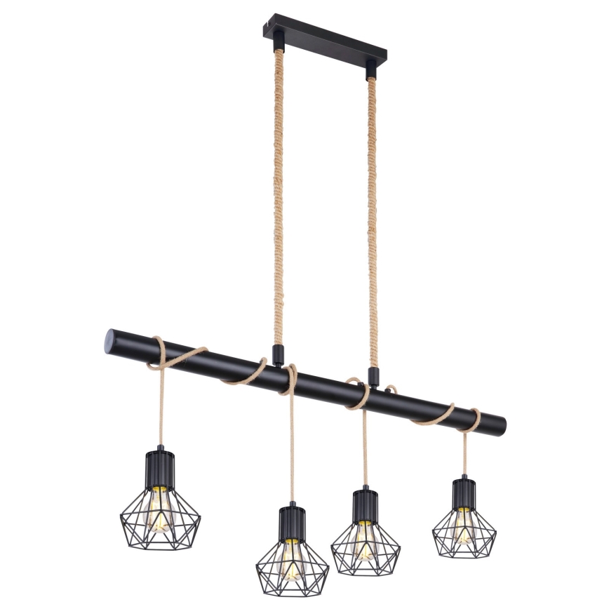 Globo - Πολύφωτο σε σχοινί 4xE27/60W/230V