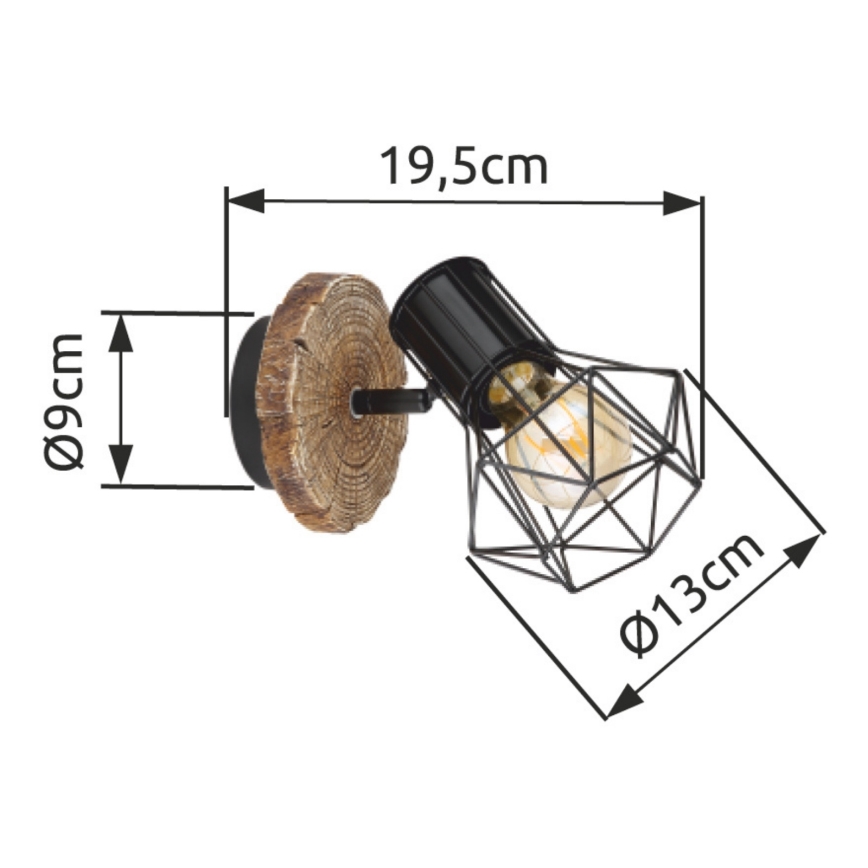 Globo - Επιτοίχιο φωτιστικό με 1 λάμπα E27/60W/230V