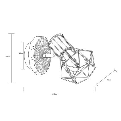 Globo - Φωτιστικό σποτ τοίχου 1xE27/60W/230V