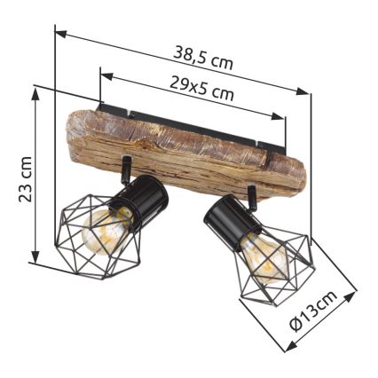 Globo - Σποτ φωτιστικό 2xE27/60W/230V