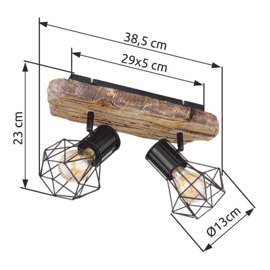 Globo - Σποτ φωτιστικό 2xE27/60W/230V