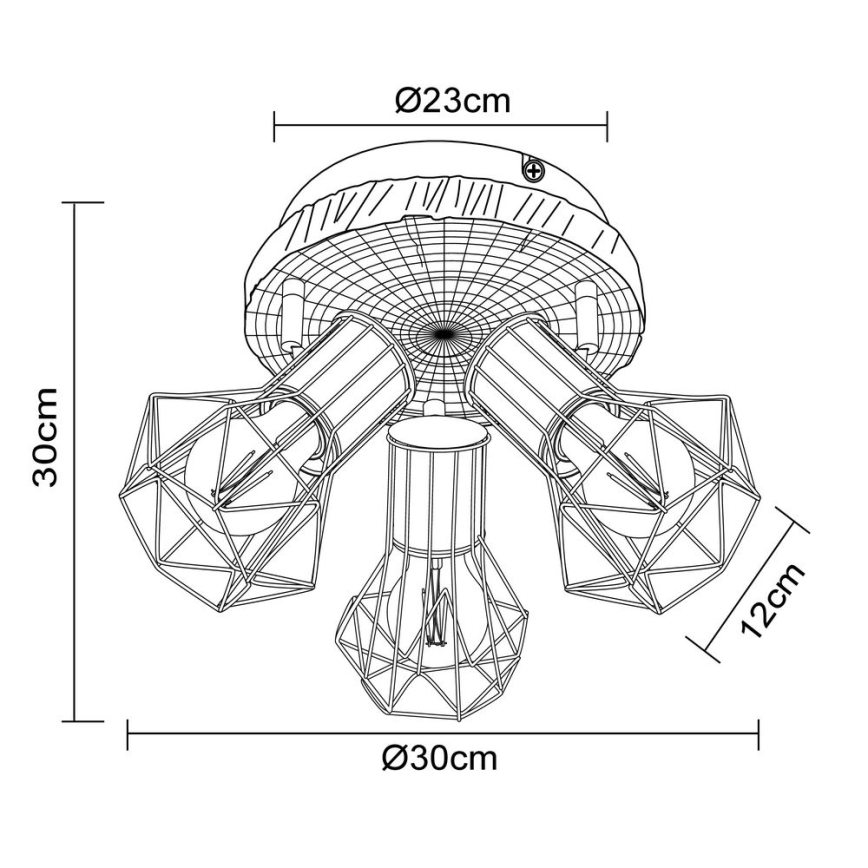 Globo - Σποτ φωτιστικό 3xE27/60W/230V