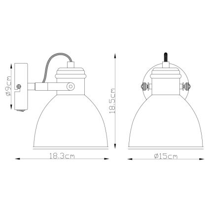 Globo - Προβολέας τοίχου 1xE27/40W/230V