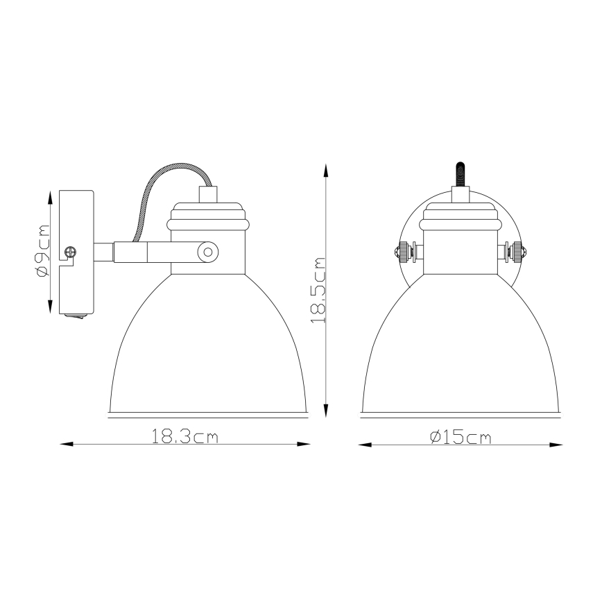 Globo - Επιτοίχιο φωτιστικό σποτ 1xE27/40W/230V