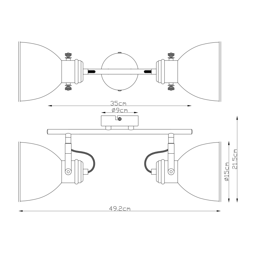 Globo - Φωτιστικό σποτ 2xE27/40W/230V