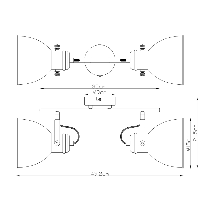 Globo - Φωτιστικό σποτ 2xE27/40W/230V