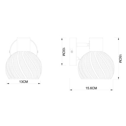 Globo - Προβολέας τοίχου 1xE27/40W/230V