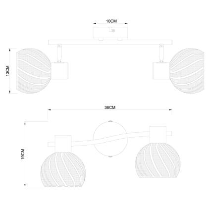 Globo - Φωτιστικό σποτ 2xE27/40W/230V