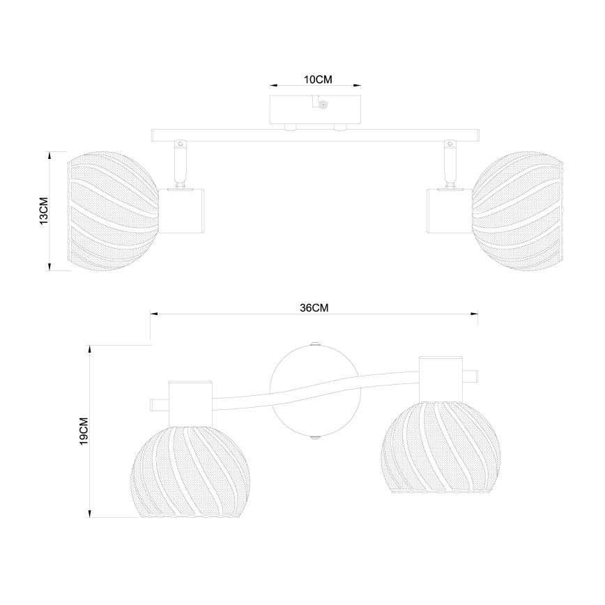 Globo - Φωτιστικό σποτ 2xE27/40W/230V