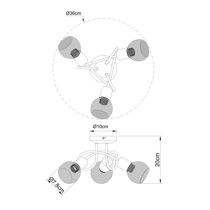 Globo - Συνδεδεμένο πολύφωτο 3xE14/40W/230V