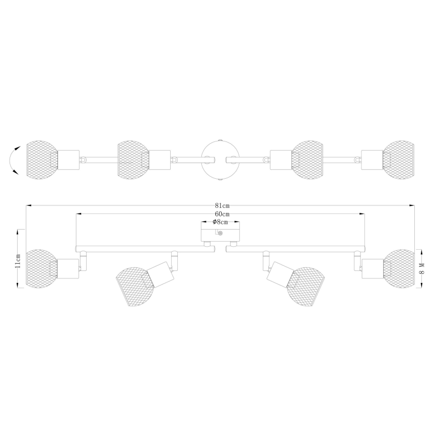 Globo - Φωτιστικό σποτ 4xE14/40W/230V