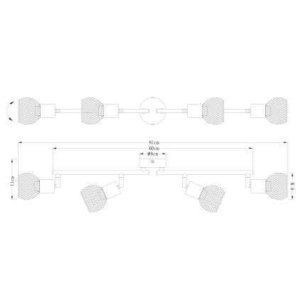 Globo - Φωτιστικό σποτ 4xE14/40W/230V