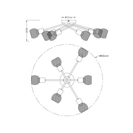Globo - Σταθερό πολύφωτο 6xE14/40W/230V