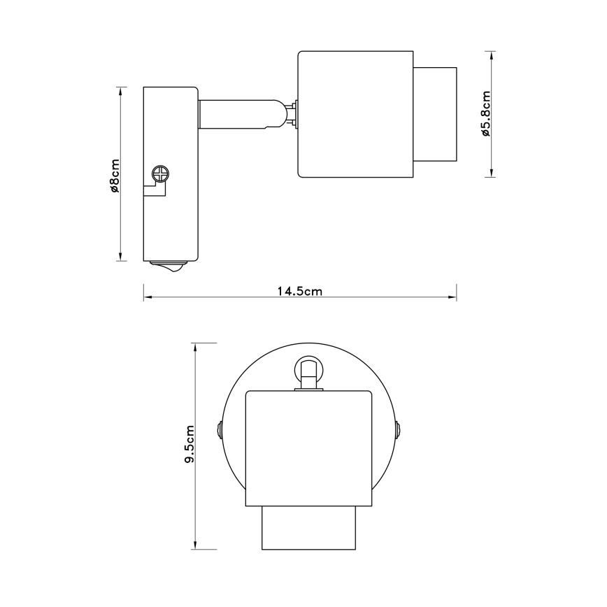 Globo - Επιτοίχιο φωτιστικό σποτ 1xE27/40W/230V