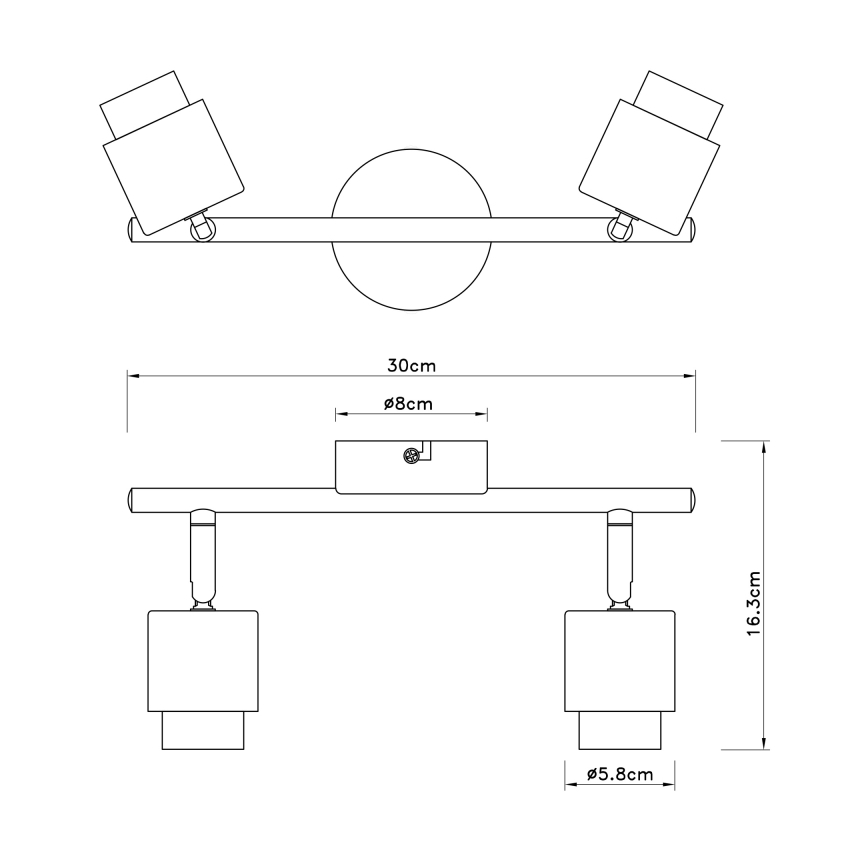 Globo - Φωτιστικό σποτ 2xE27/40W/230V