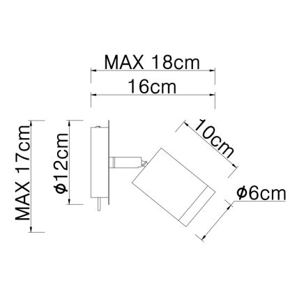 Globo - Φωτιστικό σποτ τοίχου 1xE27/60W/230V