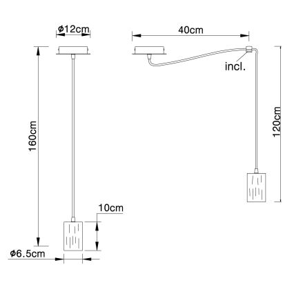 Globo - Πολύφωτο με σύρμα 1xE27/60W/230V