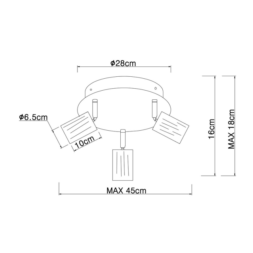 Globo - Φωτιστικό σποτ 3xE27/60W/230V