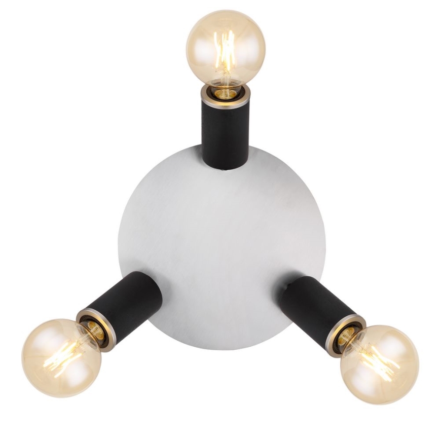 Globo - Φωτιστικό σποτ 3xE27/60W/230V μαύρο ξύλο