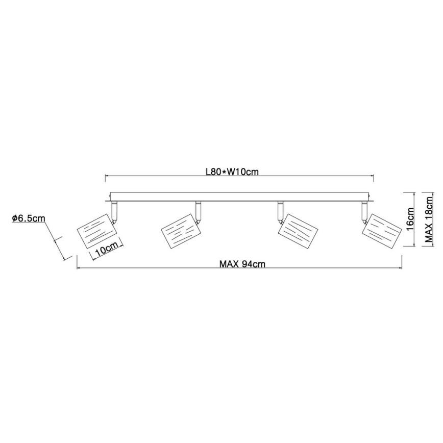 Globo - Φωτιστικό σποτ 4xE27/60W/230V