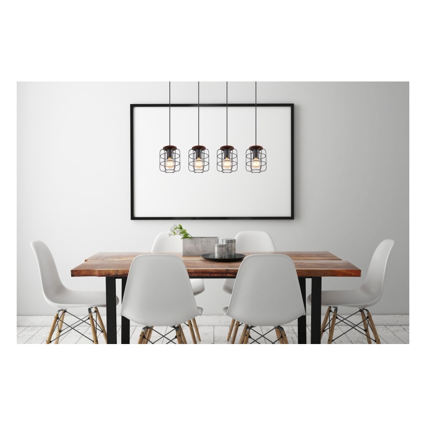 Globo - Κρεμαστό φωτιστικό με καλώδιο 4xE27/40W/230V