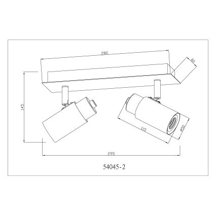 Globo - Φωτιστικό σποτ 2xE27/40W/230V