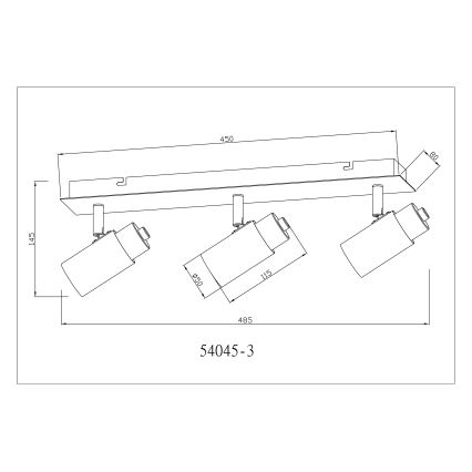Globo - Φωτιστικό σποτ 3xE27/40W/230V