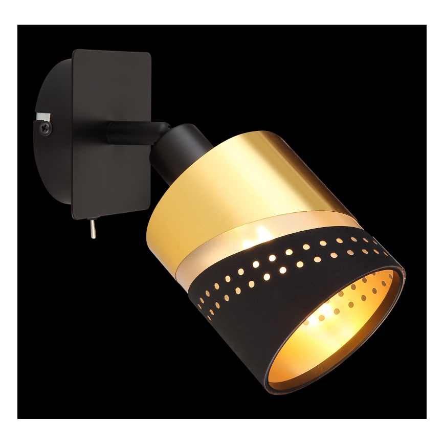 Globo - Σποτ τοίχου 1xE14/25W/230V μαύρο/χρυσό