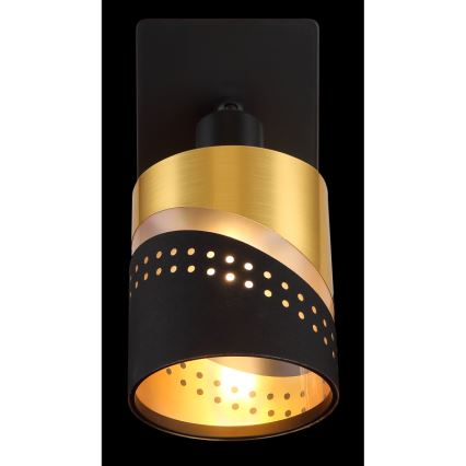 Globo - Σποτ τοίχου 1xE14/25W/230V μαύρο/χρυσό