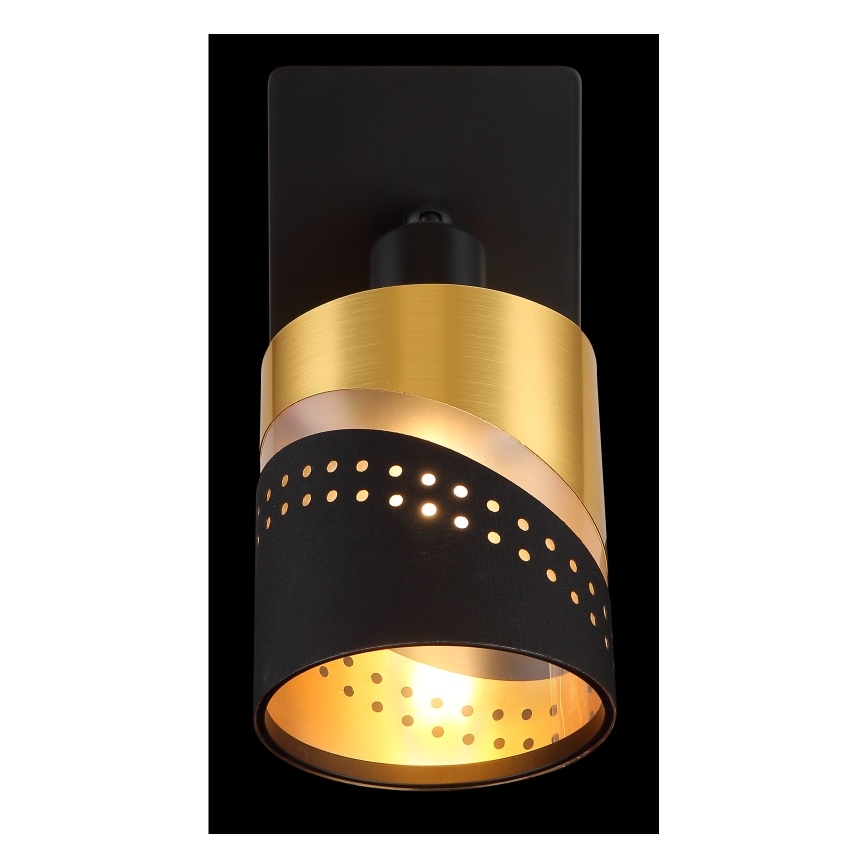 Globo - Σποτ τοίχου 1xE14/25W/230V μαύρο/χρυσό