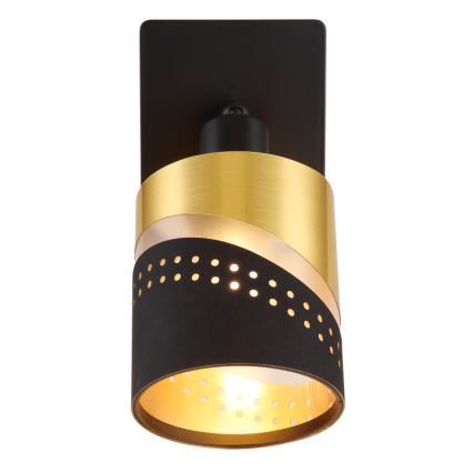 Globo - Σποτ τοίχου 1xE14/25W/230V μαύρο/χρυσό