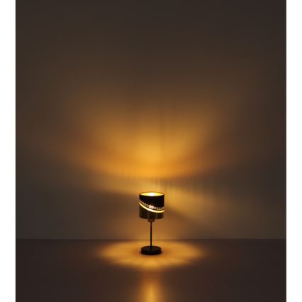 Globo - Eπιτραπέζιο φωτιστικό 1xE27/40W/230V διάμετρος 16 cm μαύρο/χρυσό