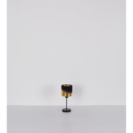 Globo - Eπιτραπέζιο φωτιστικό 1xE27/40W/230V διάμετρος 16 cm μαύρο/χρυσό