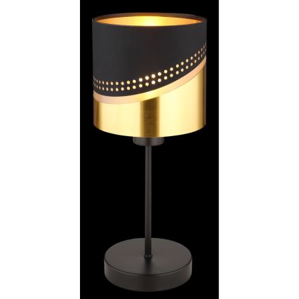 Globo - Eπιτραπέζιο φωτιστικό 1xE27/40W/230V διάμετρος 16 cm μαύρο/χρυσό
