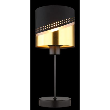 Globo - Eπιτραπέζιο φωτιστικό 1xE27/40W/230V διάμετρος 16 cm μαύρο/χρυσό