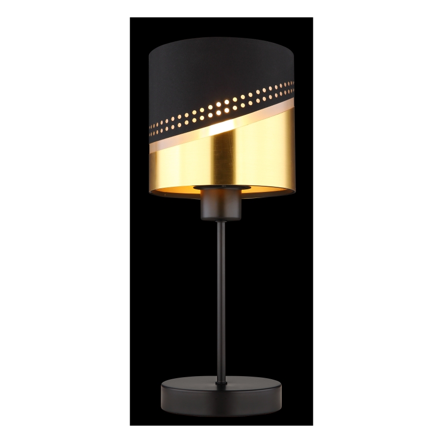 Globo - Eπιτραπέζιο φωτιστικό 1xE27/40W/230V διάμετρος 16 cm μαύρο/χρυσό