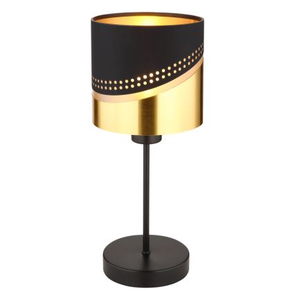 Globo - Eπιτραπέζιο φωτιστικό 1xE27/40W/230V διάμετρος 16 cm μαύρο/χρυσό