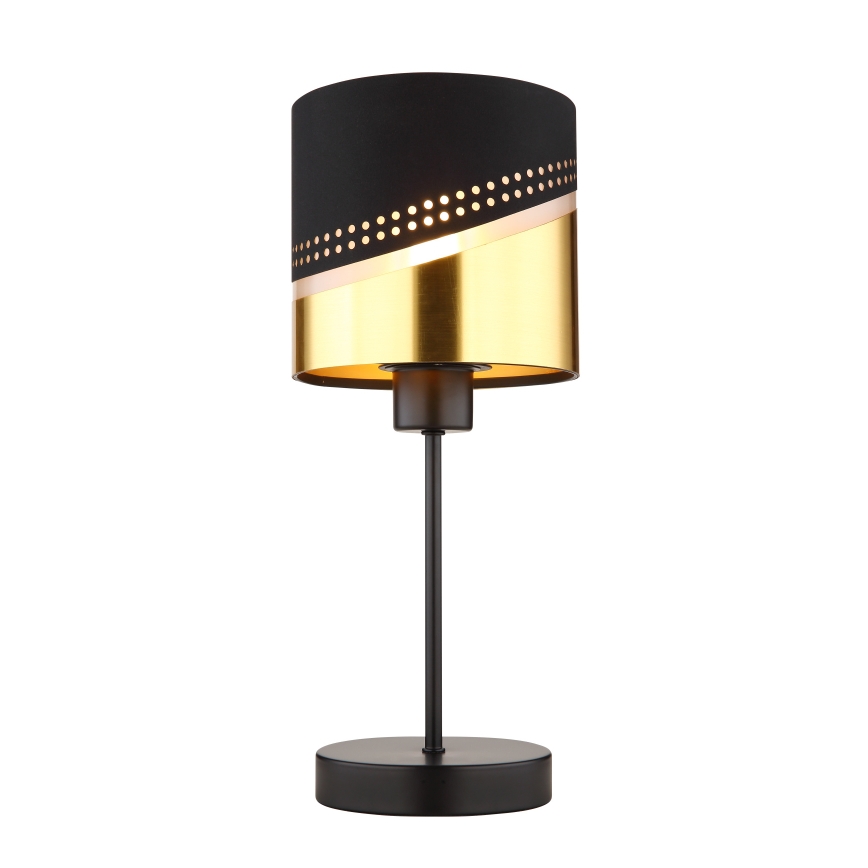 Globo - Eπιτραπέζιο φωτιστικό 1xE27/40W/230V διάμετρος 16 cm μαύρο/χρυσό