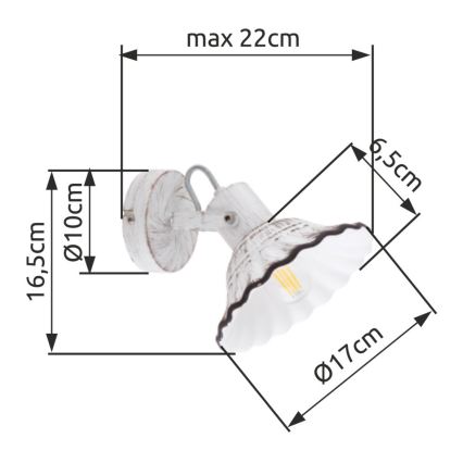 Globo - Επιτοίχιο φωτιστικό σποτ 1xE27/40W/230V