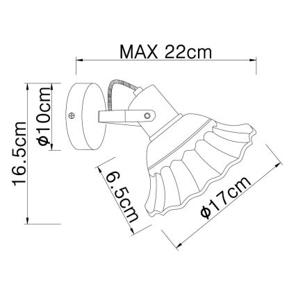 Globo - Επιτοίχιο φωτιστικό σποτ 1xE27/40W/230V